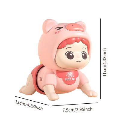 Baby toys learn to crawl guide head up practice training puzzle early education crawling baby sound light music