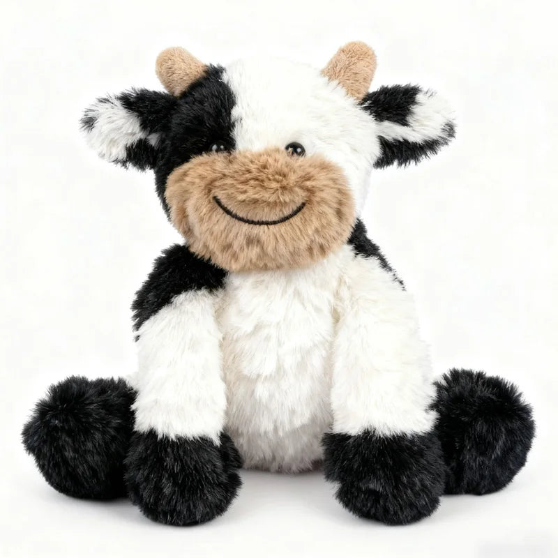Sitting Cow Plush Toys Super Soft Skin-friendly Sleep Companion Doll Interesting Realistic Animal Doll Birthday Gifts For Friend