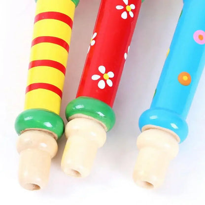 KTV Party Wooden Trumpet Toy Horn Whistle Musical Instrument for Toys Sound Training Games