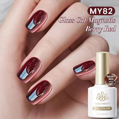 BORN PRETTY 10ml Brown Purple Black Red Cat Magnetic Gel Polish Manicure Soak Off UV Gel Nail Art Varnish Autunm Winter Nails