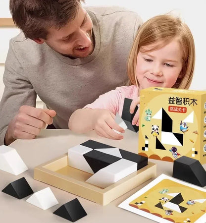 120/370 Level Black White Hidden Building Block Intelligent Puzzle Toys Puzzle Interactive Tabletop Game