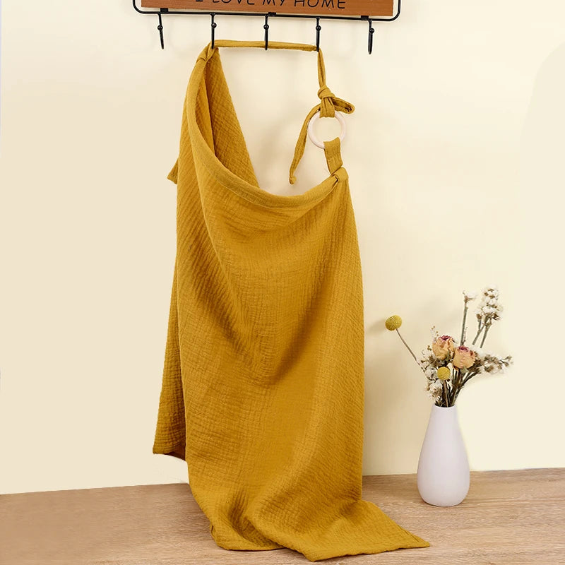 100% Cotton Mother Outing Breastfeeding Cover Muslin Baby Feeding Nursing Shawl Adjustable Privacy Apron Stroller Blanket