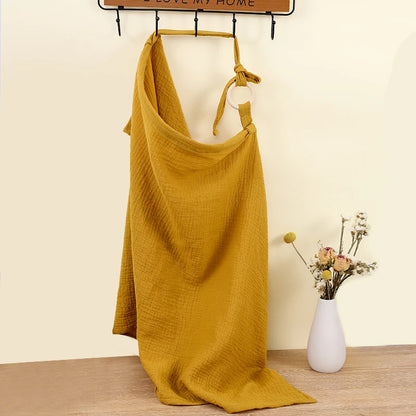 100% Cotton Mother Outing Breastfeeding Cover Muslin Baby Feeding Nursing Shawl Adjustable Privacy Apron Stroller Blanket
