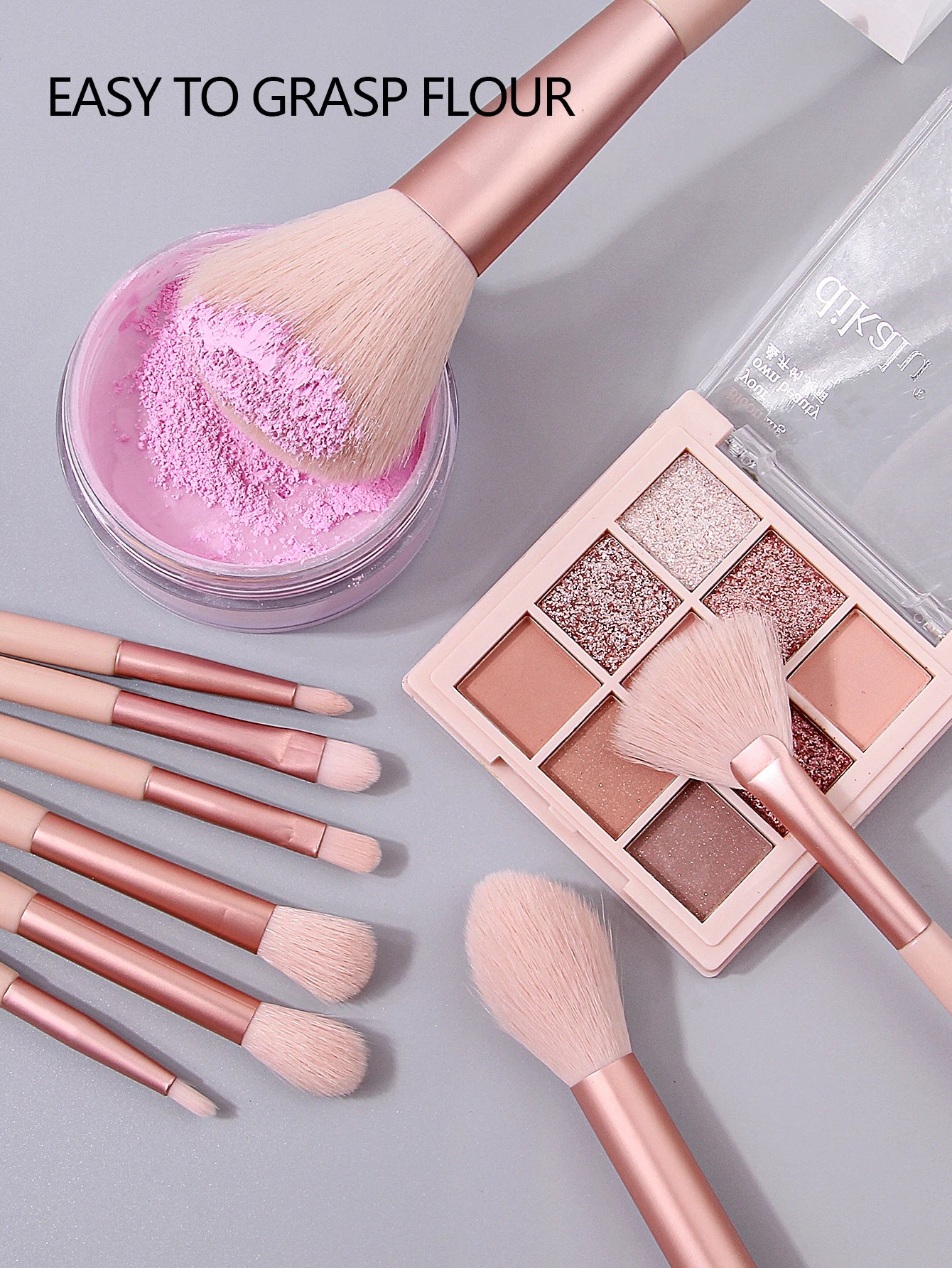 12Pcs Pink Makeup Brush Set Make Up Concealer Blush Powder Brushes Eye Shadow Highlighter Foundation Brush Cosmetic Beauty Tools