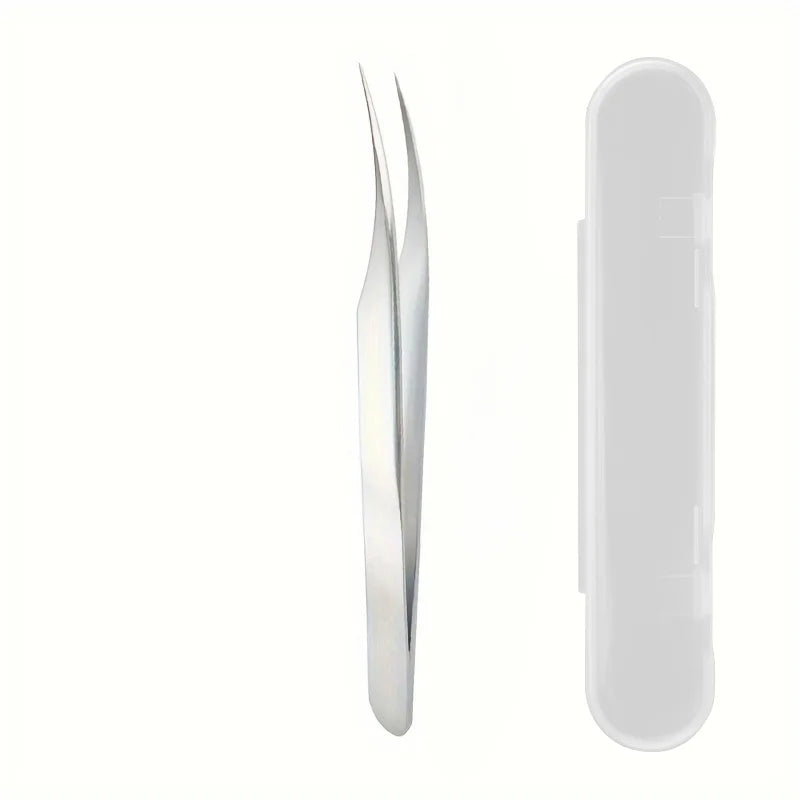 Stainless Steel Precision Eyelash Tweezers,Specialized Tweezers For Eyelash Extension, Tweezers For Removing Acne And Blackheads