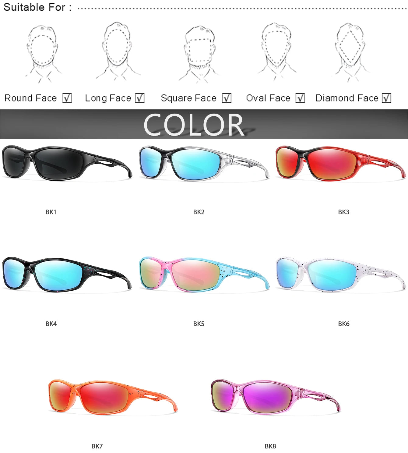 3-8 Years Old Boys And Girls Riding Outdoor Sports Kids Cycling Sunglasses UV400 Children Camping Goggles Fishing Bike Eyewear