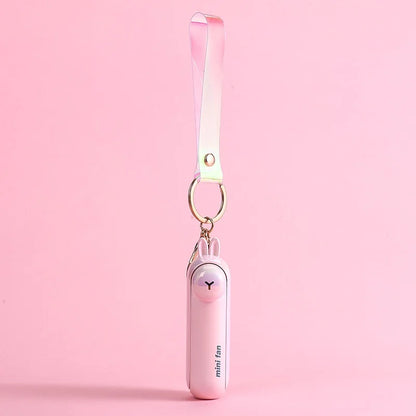 Cute Mini Fan Kipas Portable Hand Fold Bedside Office USB Charge Battery Table Desk Cooling