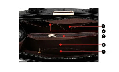 New luxury women's leather bag, well-known designer brand handbag, women's handbag wallet, fashionable shoulder bag