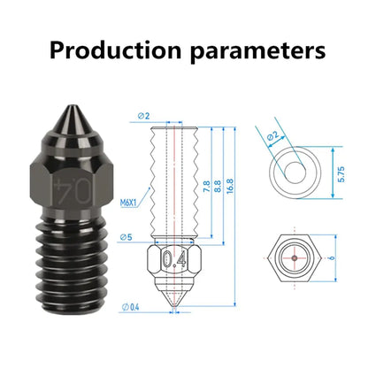 Creality Ender 3 V3 SE Nozzle Kit High Speed Hard Steel Nozzle 0.2/0.4/0.6/0.8/1.0mm 3D Printer for Ender3 V3 SE/Ender 7/Ender 5
