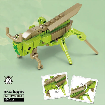 Locust Insects Building Blocks Toys Set - Long-Lasting Play for Kids, Great Collectible Models Carabid Cricket Blattodea & More