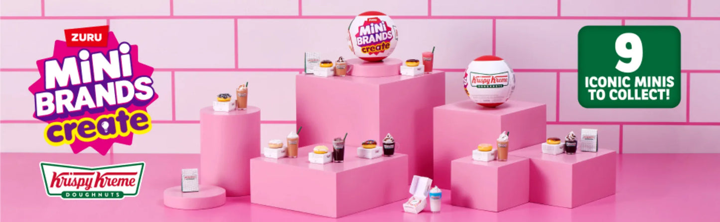 Zuru Mini Brands Krispy Kreme Create Series 1 Surprise Blind Box Toys Mini Food Donut Miniature Food Mystery Packaging Toys