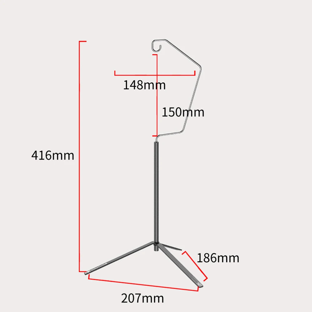 TARKA Ultralight Lantern Stand Tabletop Hanger Light Holder Folding Detachable Outdoor Portable Lightweight Tripod Light Stand