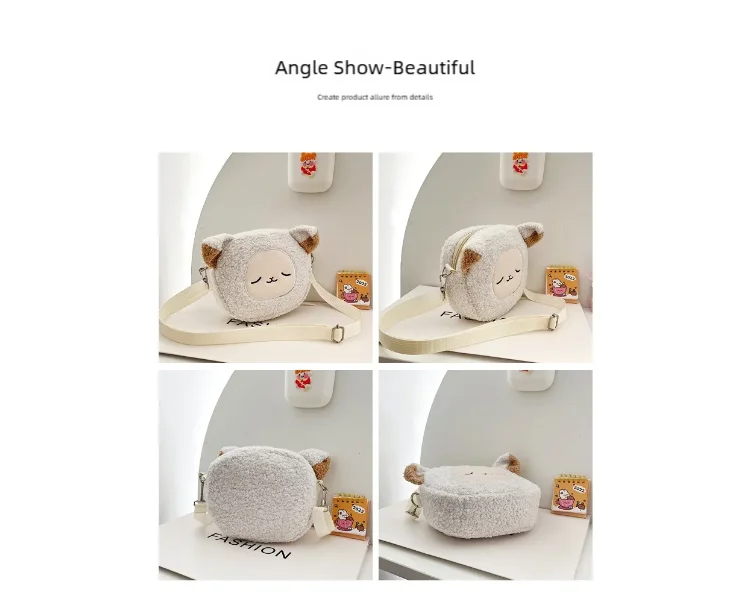 Japanese style cute bag for women cartoon plush shoulder bag for women new crossbody bag small mobile phone & wallet bag for wom