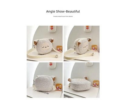Japanese style cute bag for women cartoon plush shoulder bag for women new crossbody bag small mobile phone & wallet bag for wom