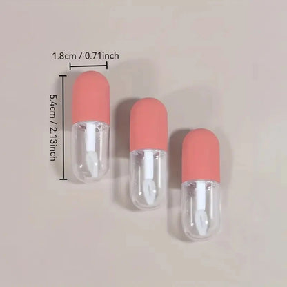 3/5Pcs 4.5ML Lip Glaze Empty Tube Mini Small Capsule Circular Bottle Frosted Rubber Transparent Plastic Lipstick Empty Tube