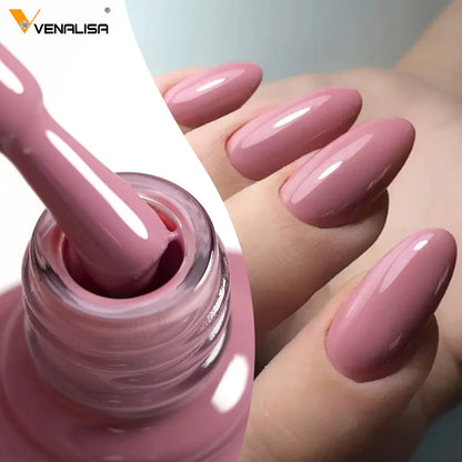 Venalisa HEMA TPO FREE Nail Gel Polish Glitter Gorgeous Full Coverage Soak Off UV LED French Nail Jelly Pink Nude Collection