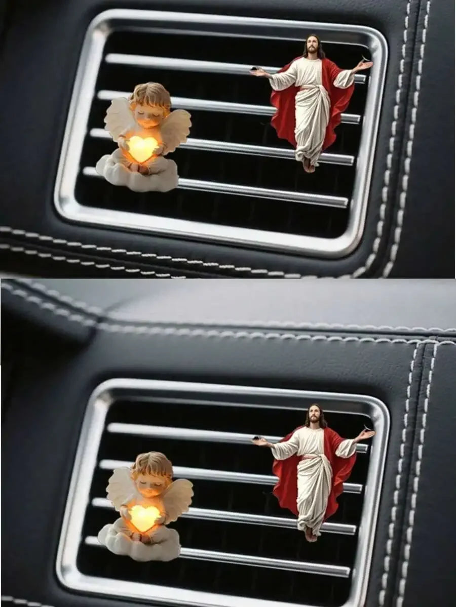 2pcs Angelic Car Air Vent Clip, Women's Car Decor, Cute Acrylic Car Air Freshener Vent Clip, Car Accessory
