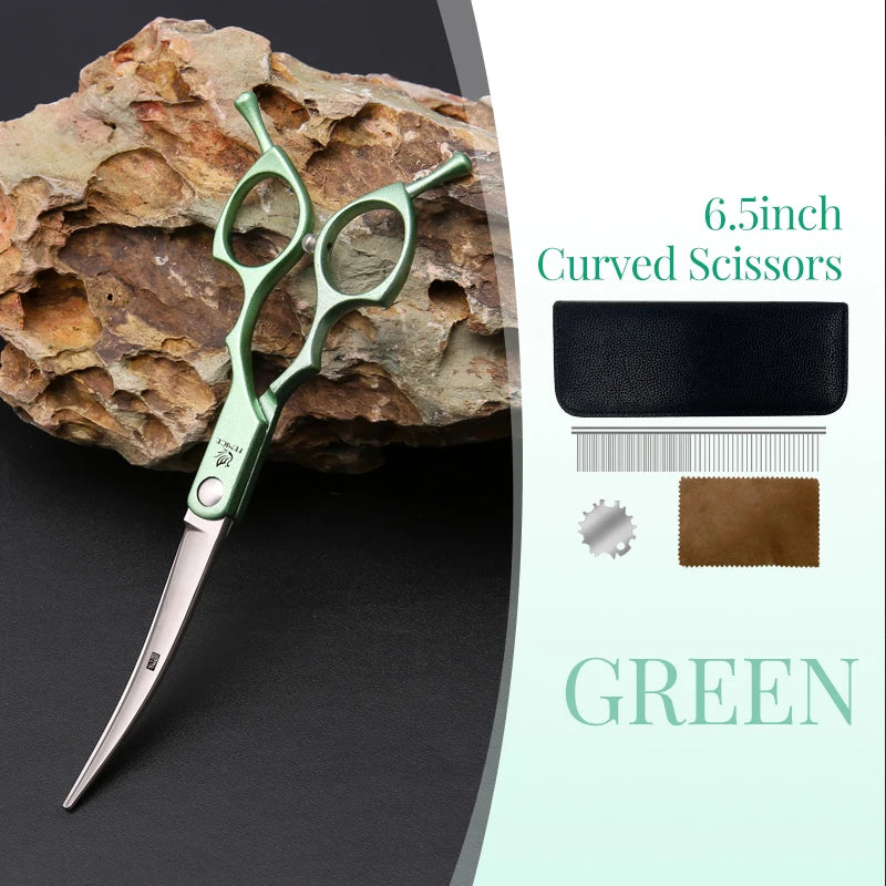 Fenice 6.5 Inch Professional Dog Grooming Scissors Set Kits Straight&Thinner&Curved Grooming Shears Tool Set tesoura wmark