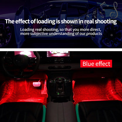 Car Foot Light Ambient Light Atmosphere Decorative Lamp RGB Decorative Lamp LED Car Interior Remote APP Control