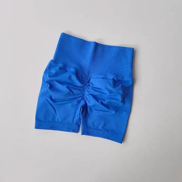 women's high-waisted hip-enhancing sport shorts, with waist shaping, slimming effect, quick-drying hip, three-point fit leggings