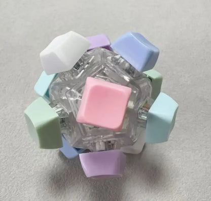 Decompression Button 12 Key Cube Ball Decompression Button Keyboard Ball Fingertip Press Button Axis Tester Toy Surprise
