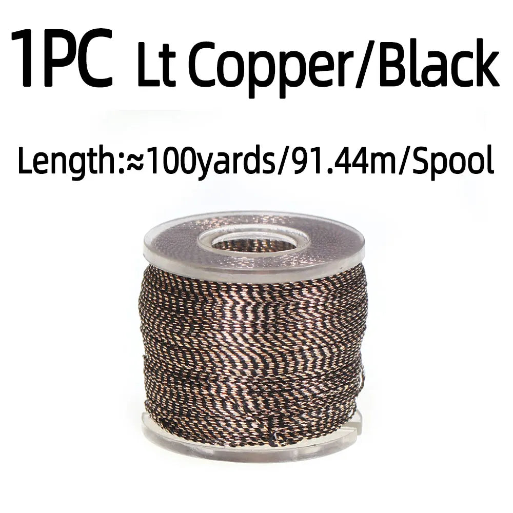100 Yards/Spool Fishing Rod Building Metallic Thread Nylon Fibers Guide Ring Fix Line Jig Hook Tying Rod Repairing Line