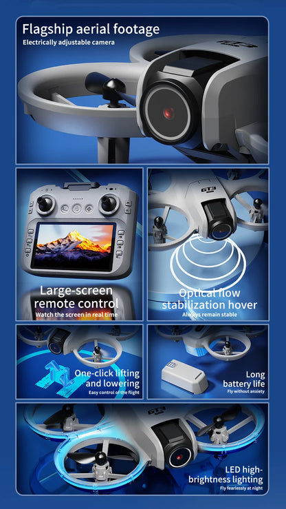 New GT3 Drone 8K HD Remote Control Headless Mode Helicopter 360° Flip FPV 5G WIFI Quadcopter Toys Mini Drone Fors Kid Toy Gifts