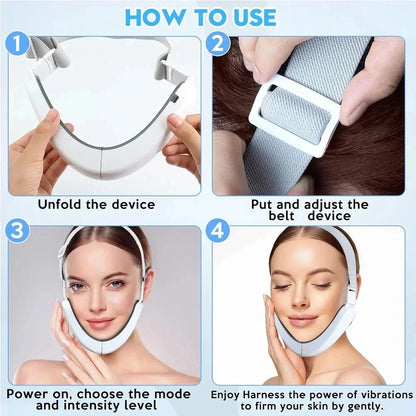 V Face Facial Massager, Intelligent Beauty Household Facial Massager, V-shaped Facial Lifting Firming Belt, Double Chin Reducer