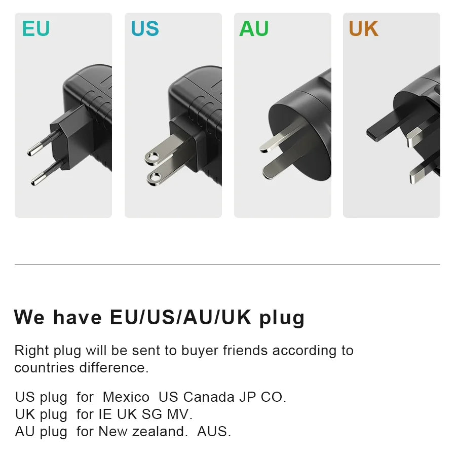 AC 110-240V DC 12V 1A 2A 3A 4A 5A 6A 8A Universal Power Adapter Supply Charger Adaptor EU US UK AU for LED light strips