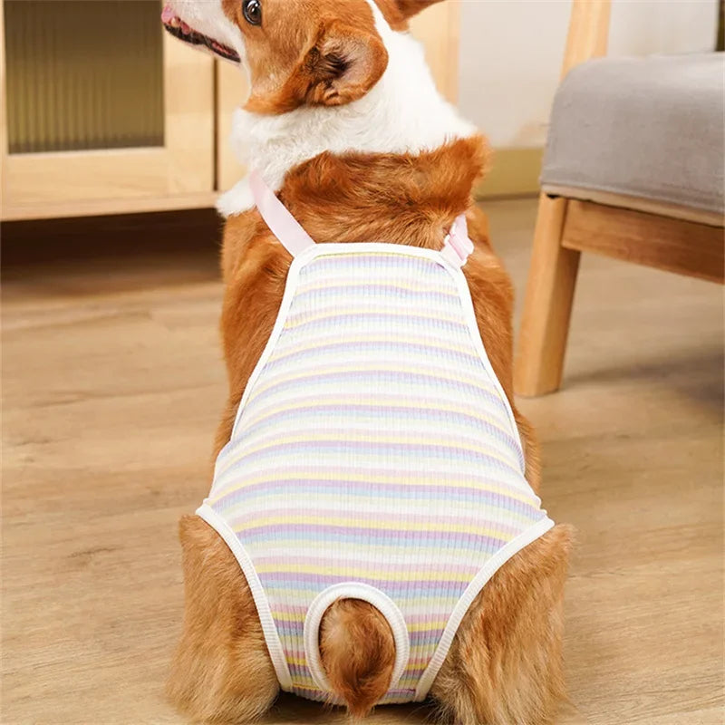 Adjustable French Bulldog Pet Shoulder Strap Physiological Pants Washable Female Dog Underwear Safety Trousers mascotas Shorts