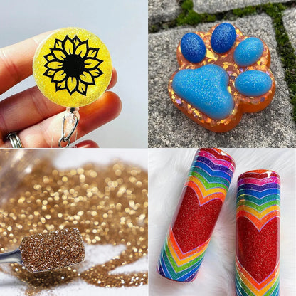 50g Extra Fine Glitter Holographic Laser Dazzling Nail Glitter Powder Art Crafts Resin Tumbler Decoration Shiny Flakes Sequins