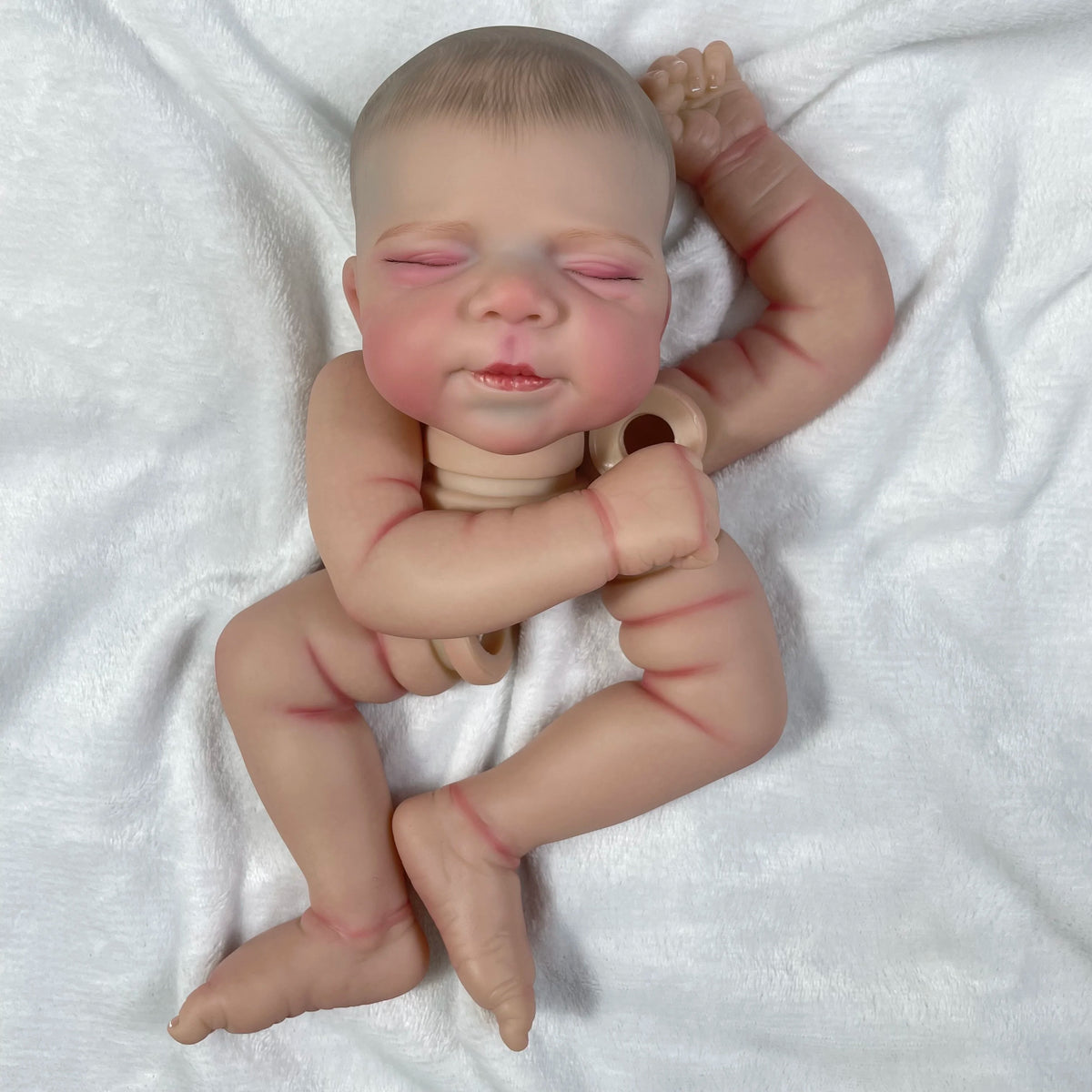 18Inch Already Painted Reborn Doll Kit Pascale Hand-painted Hair Unassembled Reborn Baby Doll Parts With Cloth Body