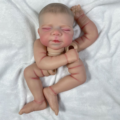 18Inch Already Painted Reborn Doll Kit Pascale Hand-painted Hair Unassembled Reborn Baby Doll Parts With Cloth Body