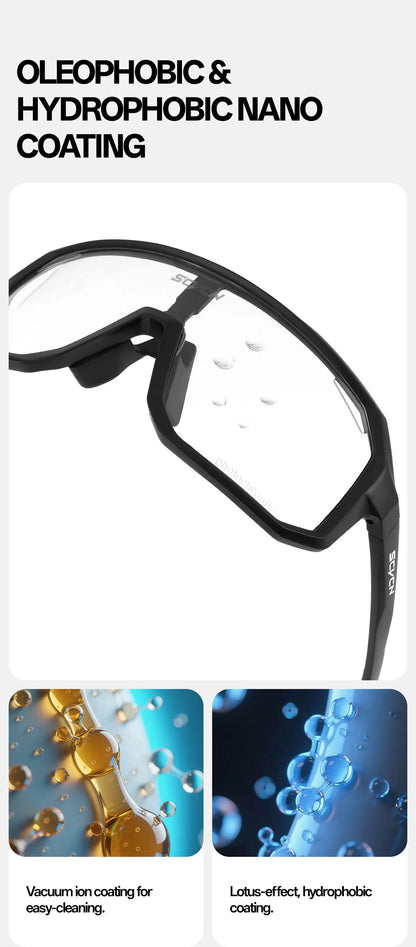 SCVCN New Riding Cycling Sunglasses Outdoor Sports Running Goggles Men's Mtb Bicycle Glasses Women Cycling Eyewear 1 Lens
