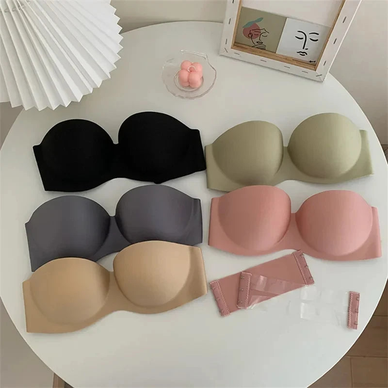 Sexy Strapless Bras Women Wireless Bralette Soft Female Underwear Ladies Seamless Bras Invisible Bra With 2pcs Straps