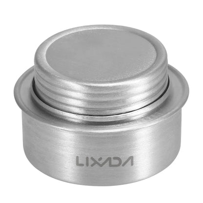 Portable Mini Aluminum Alloy Alcohol Camping Stove with Lid for Outdoor Hiking and Backpacking