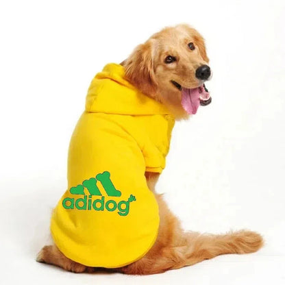 Adidog Autumn Winter Warm Dog Clothes Dog Hoodies Pet Warm Coat for Medium Large Dog Jacket Sweater Puppy French Bulldog Clothes
