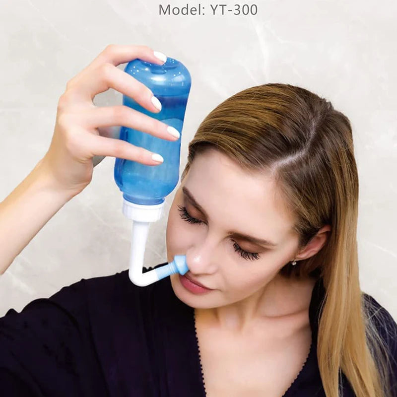 Waterpulse Nasal irrigator 300ml 500ml Nasal Rinse Bottle Nasal Wash Cleaner Nose Protector Avoid Allergic Rhinitis Manual