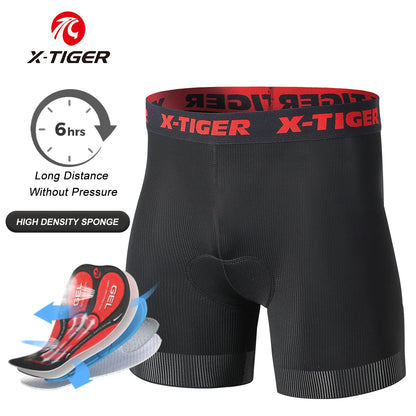 X-TIGER Cycling Shorts Breathable Mesh Cycling Underwear Gel Pad Shockproof MTB Bike Shorts Bicycle Underwear