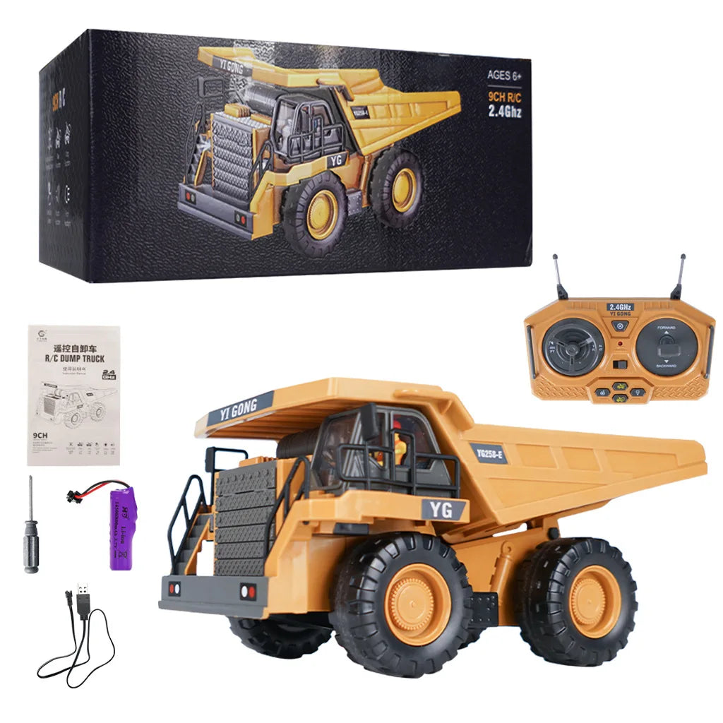 1:20 RC Excavator Dumper Car 2.4G Remote Control Engineering Vehicle Crawler Truck Bulldozer Toys for Boys Kids Birthday Gifts