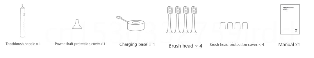 Mijia Sonic Electric Toothbrush T302 3colors 4 Brush Heads IPX8 Water Proof 360° Wireless Charging 4 Modes Cleaning Teeth