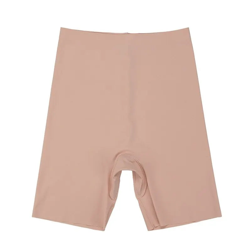 Flarixa Seamless High Waist Shorts Panties For Women Tummy Control Hip Lift Ice Silk Safety Pants Underwear Boyshorts Boxer