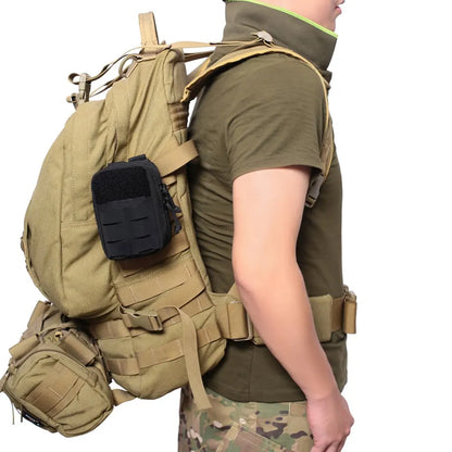 Tactical Mini Belt Pouches, Multi-Purpose Small Battery Case Compact Utility EDC Card Slot Holder Waist Bags Military Molle Pack