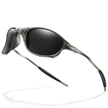 Men And Women Trendy Cycling Sunglasses Metal Shades With UV Protection for Outdoor Sports, Running, Hiking, Driving Travel