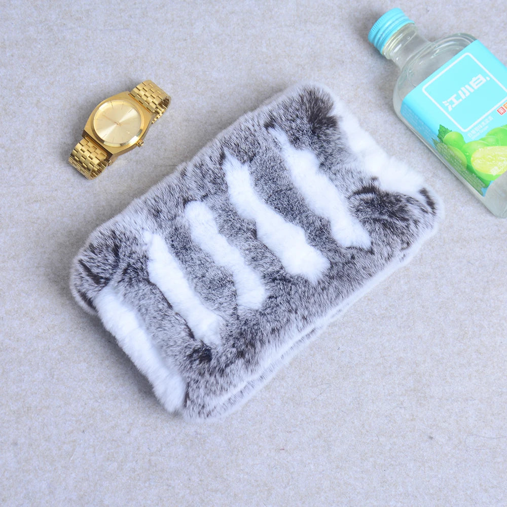 Women Handmade Stretch 100% Real Rabbit Fur Scarf Knit Genuine Rex Rabbit Fur Headbands Girls Natural Rabbit Fur Ring Scarves