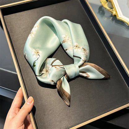 Scarf 100% Silk Bandana Women Square Scarves Wrap Kerchief Spring Fashion Luxury High Quality Headband Hijab Shawls 2026