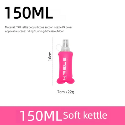 Cycling Sports Water Bottle Leak Proof Durable Soft Flask High Flow BPA Free Portable TPU Folding Water Cup Outdoor Running