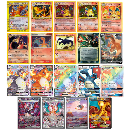 Charizard Pokemon Cards Shining Charizard Holographic Charizard Ex GX VMX Hobbies Rare Collection Battle Cards Toys Gifts