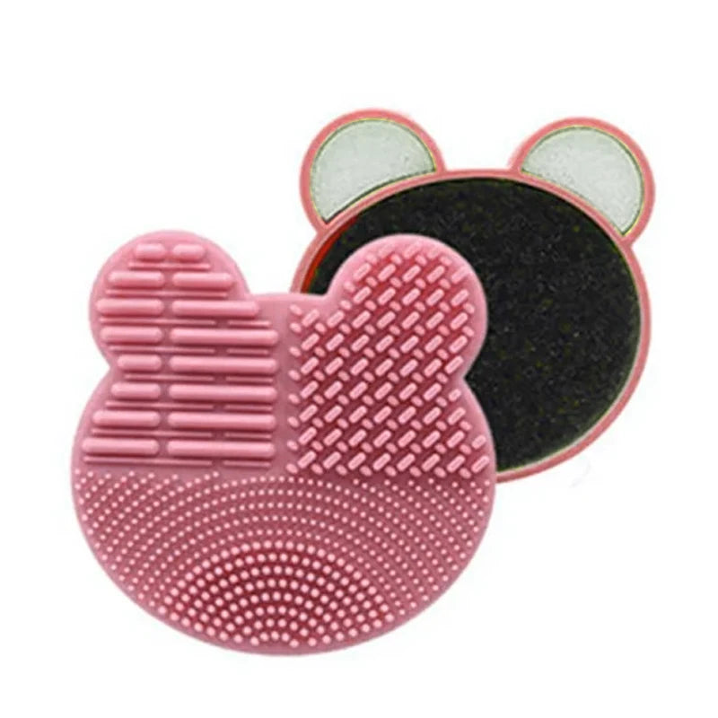 Silicone Makeup Brush Cleaner Folding Powder Puff Cleaning Bowl Eyeshadow Brushes Washing Soft Mat Beauty Tools Scrubber Box