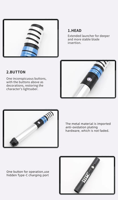 TXQSABER E34 Lightsaber SNV4 Heaving Dueling Luminous Glow Blaster Metal Hilt 12Color Toys Juguetes Cosplay Gift Children Toys